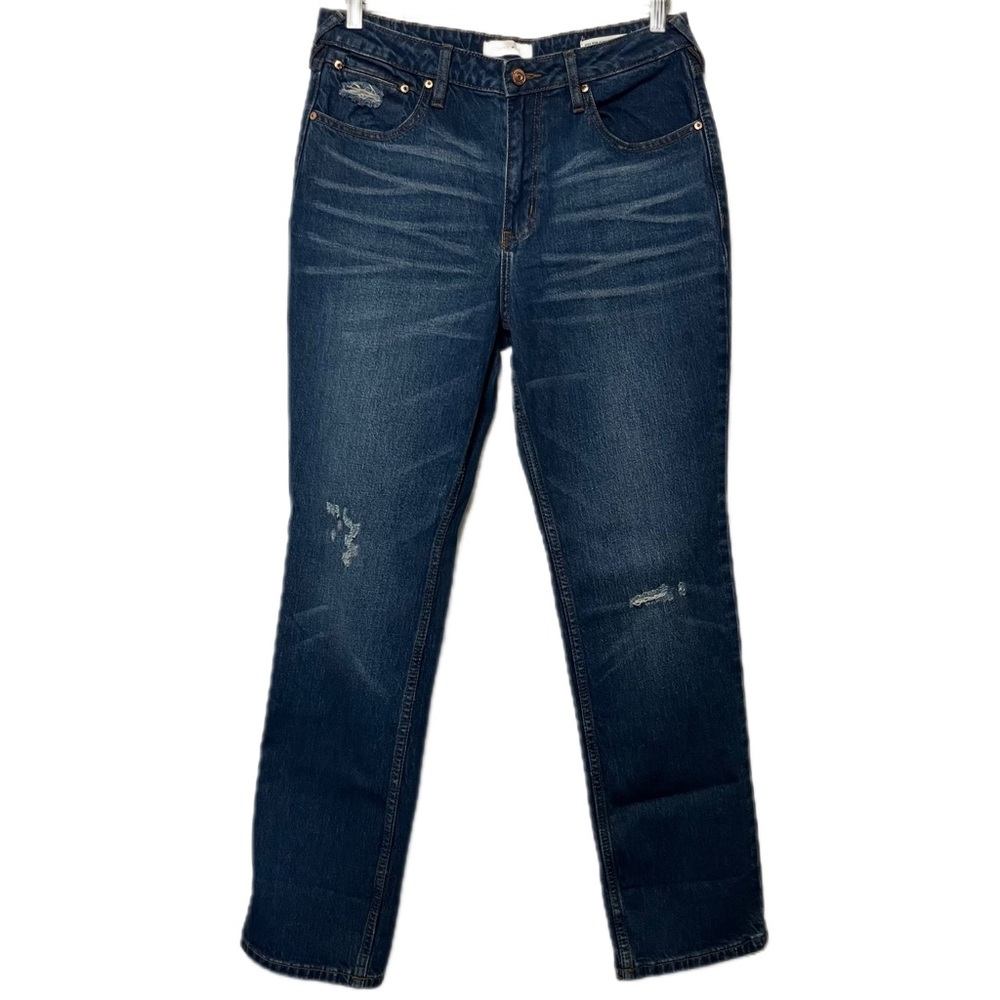 CLEO + WOLF Women’s Denim Jeans Slim Straight Leg High Rise Blue Jeans 31W X 32L